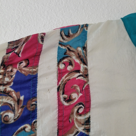 Bold Spirit Women's Vintage Multicolor Windbreaker Jacket Size Large 80's / 90's - Picture 7 of 7